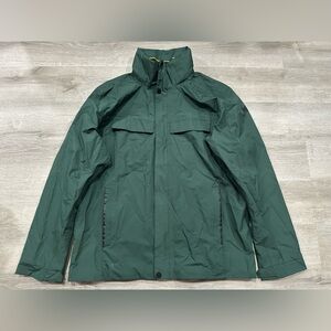 K121 Helly Hansen KENT JACKET Waterproof Windproof Green with Hood Mens XL